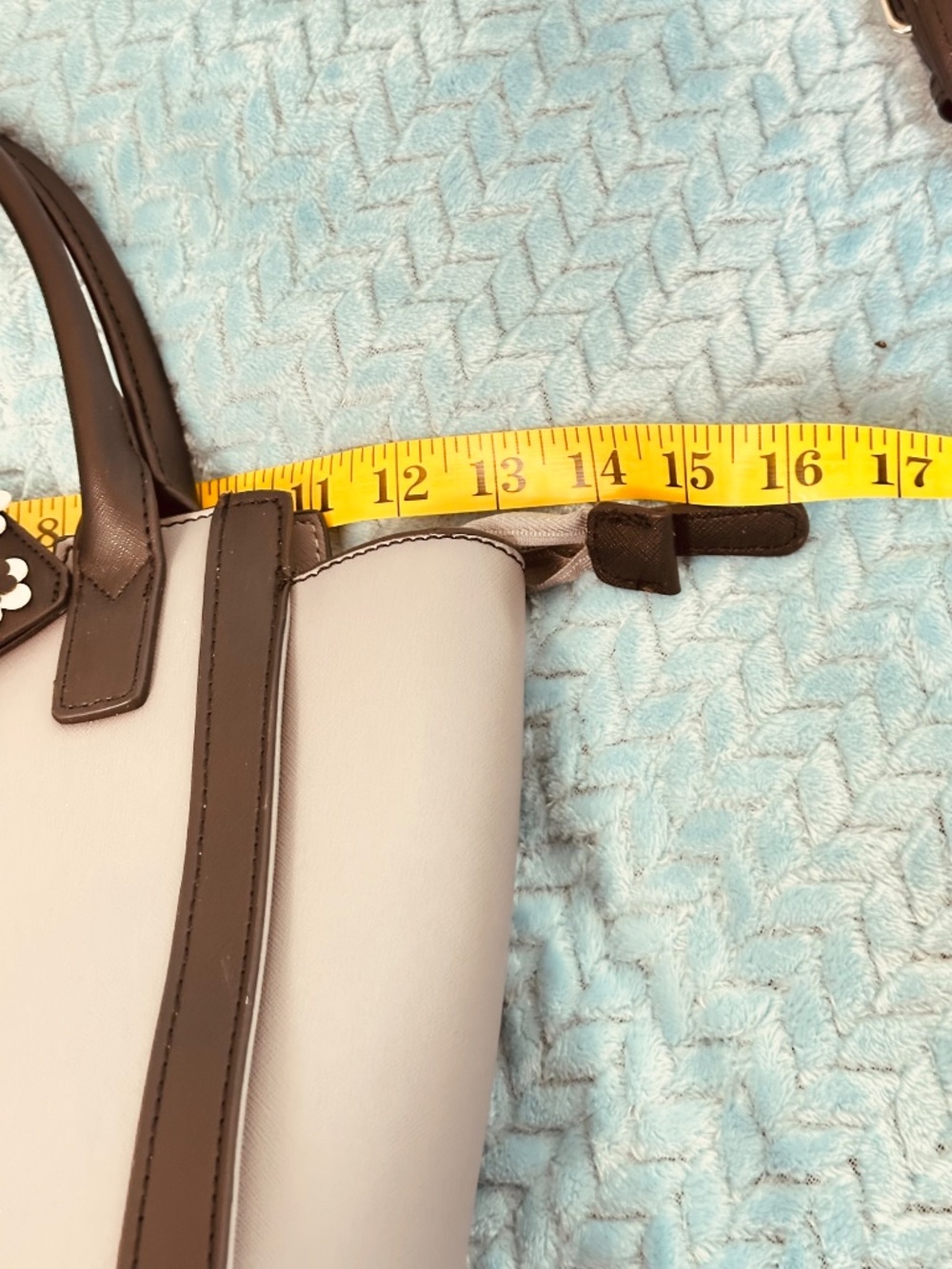 Kenneth Cole Reaction Structured Satchel Tote Gray Black Crossbody Work Handbag - Picture 12 of 14